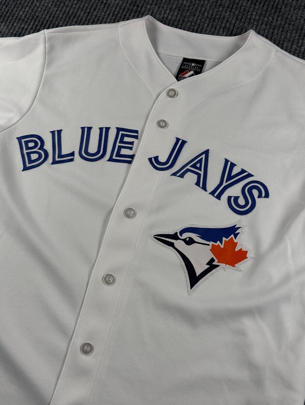 Majestic MLB Genuine Merchandise Blue Jays Jersey Mens XL (No Tag) White Stretch